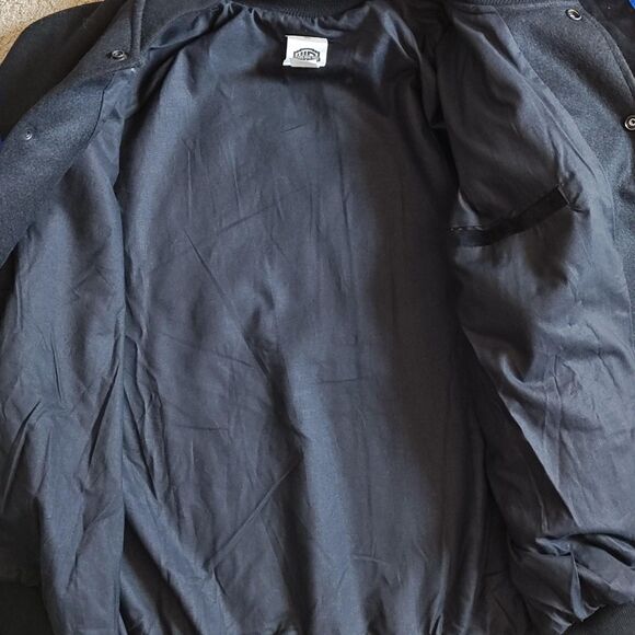 Rare VTG Space Jam Jacket Mens Large Black Blue Wool Warner Bros WB Movie 90s - Picture 13 of 16